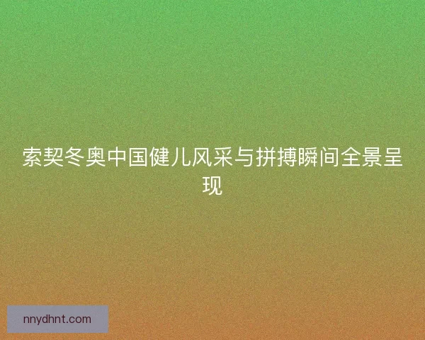 索契冬奥中国健儿风采与拼搏瞬间全景呈现